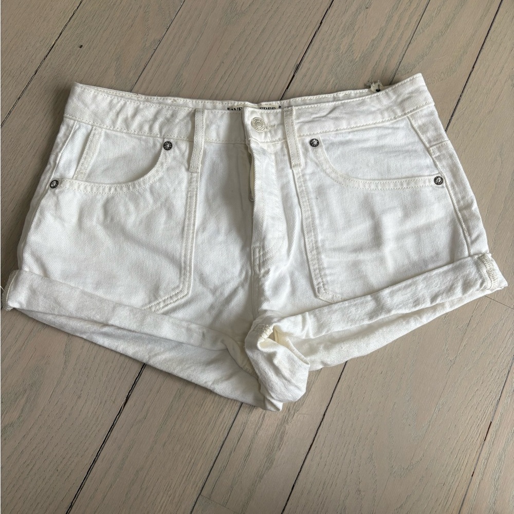 Women's White Denim Shorts